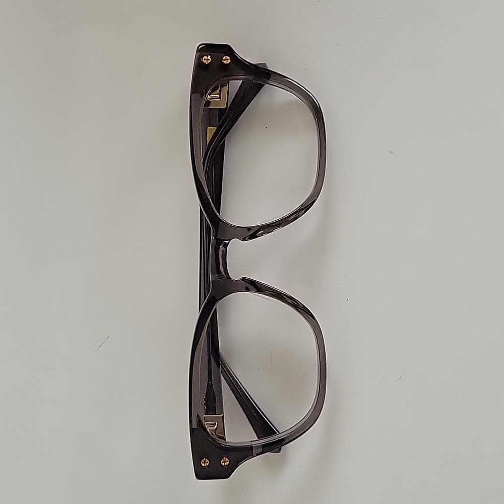 Kate Young for Tura - dark Grey crystal acetate eyeglasses
